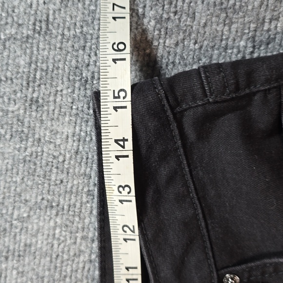 7 Black denim shorts Sz 4 - Picture 4 of 7